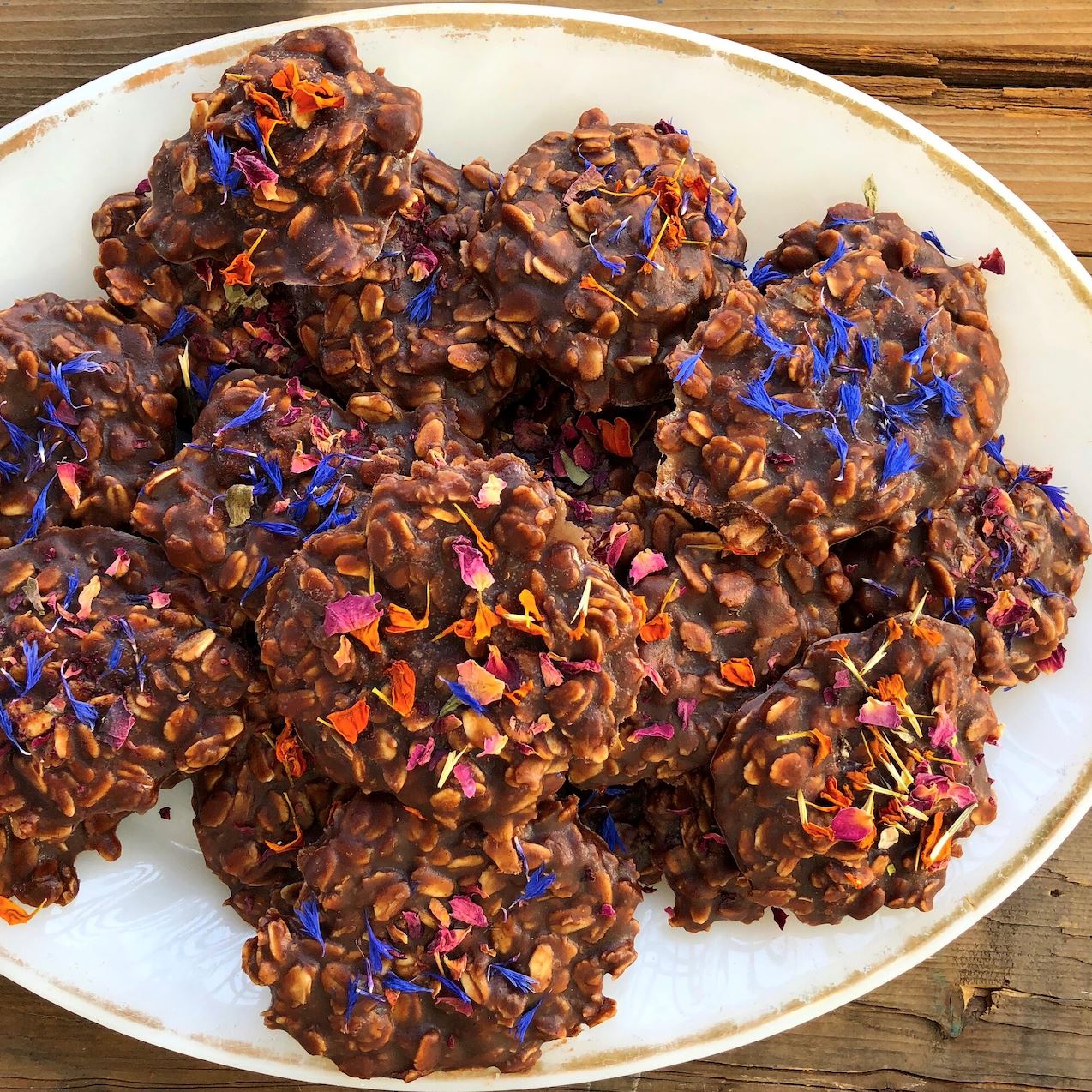 Vegan No-Bake Cookies with Peanut Butter and Reishi